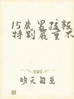 15岁男孩叛逆特别严重不回家怎么办