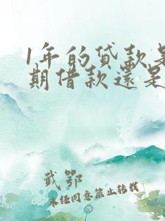 1年的贷款是长期借款还是短期借款