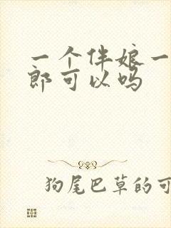 一个伴娘一个伴郎可以吗