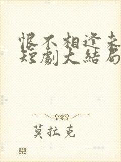 恨不相逢未嫁时短剧大结局