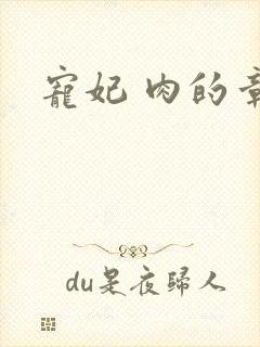 宠妃 肉的章节