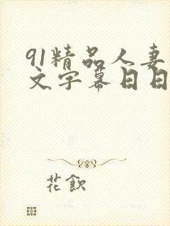 91精品人妻中文字幕日日
