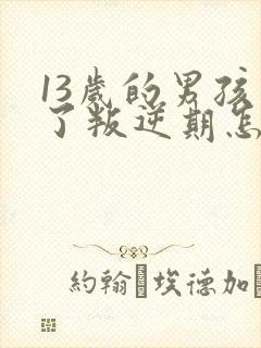 13岁的男孩到了叛逆期怎麽教