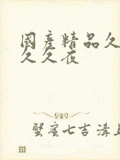 国产精品久久久久久夜