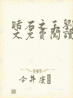 赌石之王刘冬全文免费阅读