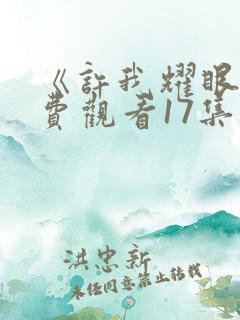 《许我耀眼》免费观看17集电视剧