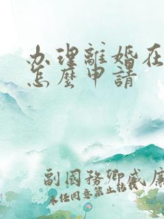 办理离婚在网上怎么申请