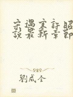 宋遇寒许昭宁小说最新章节免费阅读