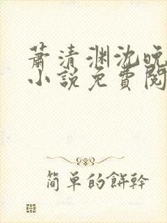 萧清渊沈晚棠的小说免费阅读