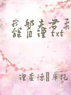 我那夫君柔弱不能自理 txt