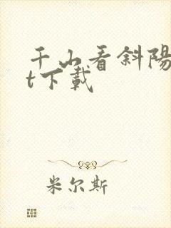 千山看斜阳txt下载