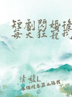 短剧闪婚后大叔每天狂宠我
