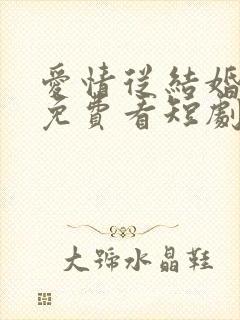 爱情从结婚开始免费看短剧