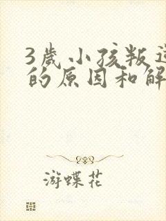 3岁小孩叛逆期的原因和解决办法