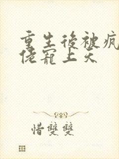 重生后被疯批大佬宠上天