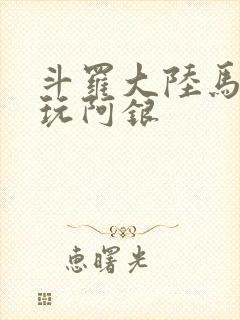 斗罗大陆马红俊玩阿银