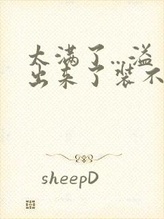 太满了...溢出来了装不下了