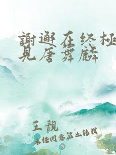 谢邂在终极斗罗见唐舞麟