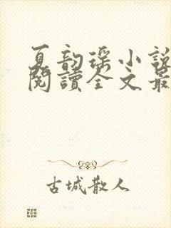 夏韵瑶小说免费阅读全文最新章节