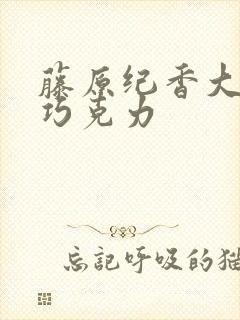 藤原纪香大战黑巧克力