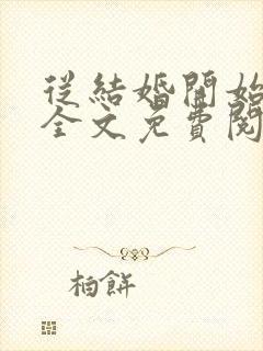 从结婚开始恋爱全文免费阅读