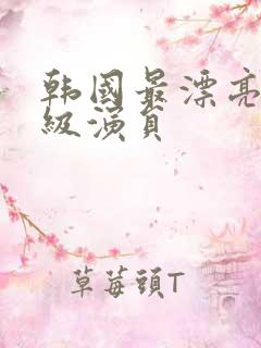 韩国最漂亮的三级演员