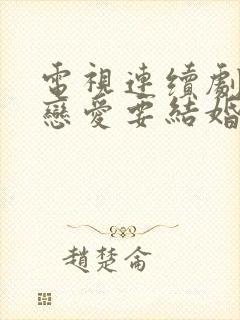 电视连续剧不要恋爱要结婚全集免费观看