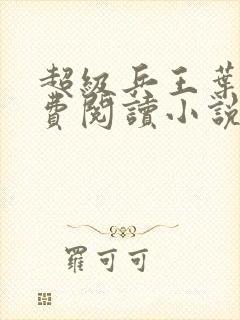 超级兵王叶谦免费阅读小说