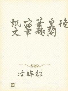 甄宓萧皇后高干文笔趣阁