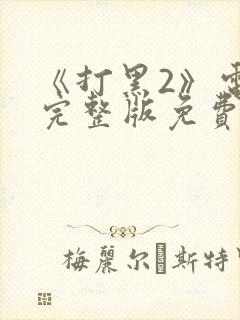 《打黑2》电影完整版免费观看高清