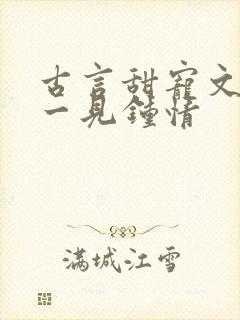 古言甜宠文帝王一见钟情