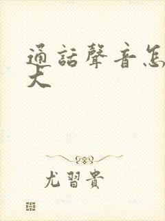 通话声音怎么变大