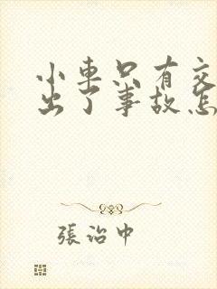 小车只有交强险出了事故怎么办