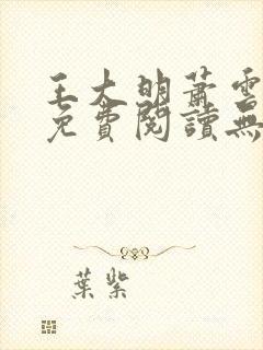 王大明萧云小说免费阅读无弹窗