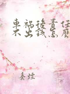 车祸后责任方拿不出钱怎么办