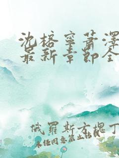 沈榕宁萧泽小说最新章节全文阅读