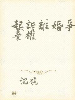 起诉离婚争夺抚养权