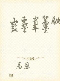 山东省驾驶培训监管平台