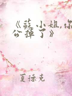 《苏小姐,你老公掉了》