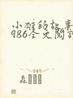 小雄的故事1~986全文阅读