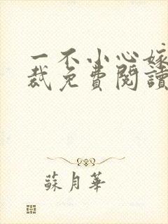 一不小心嫁了总裁免费阅读