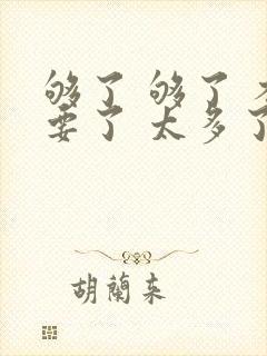 够了 够了 不要了 太多了