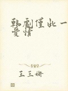 韩剧仅此一次的爱情