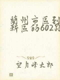 兰州市区到兰州新区的602路公交车