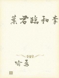 叶君临和李子染