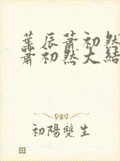 叶辰萧初然叶辰萧初然大结局