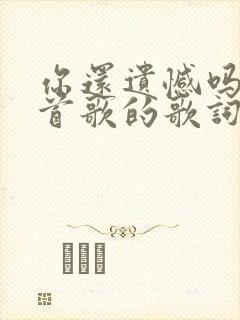 你还遗憾吗是哪首歌的歌词