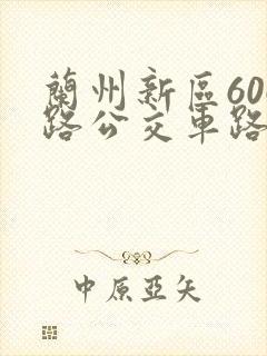 兰州新区606路公交车路线图