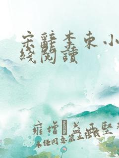 宋辞李东小说在线阅读