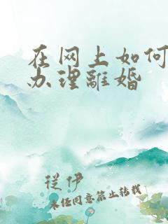 在网上如何快速办理离婚